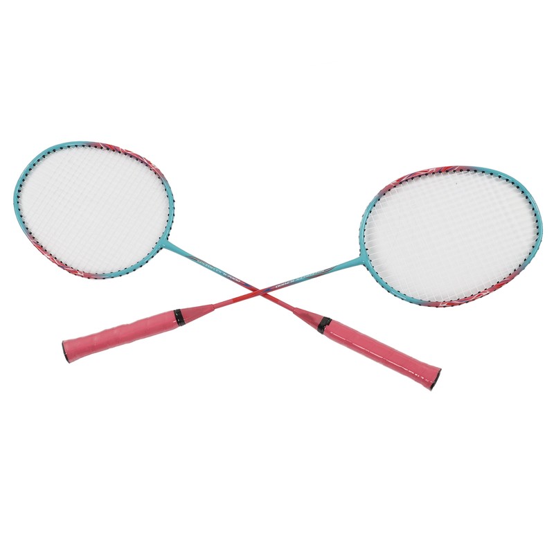 Badminton Racket Lightweight Portable Iron Alloy Frame Double Badminton Racquets