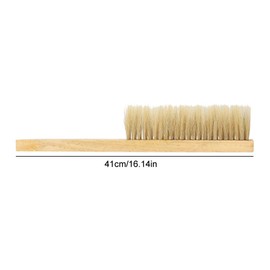 TOPINCN Bee Brush, Soft Pig Bristles Beehive Cleaning Tool Double-Row Piglet Bee Sweep Ponytail Bee Brush With Wooden Handle