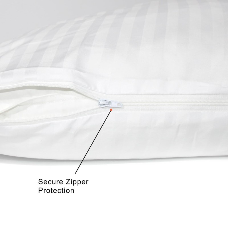 Elegant White Pillow Cover with Hidden Zipper – Luxury Pillow