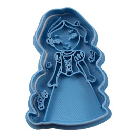 Cuticuter Rapunzel Chibi Princess Cookie Cutter, Blue, 8 x 7 x 1.5 cm