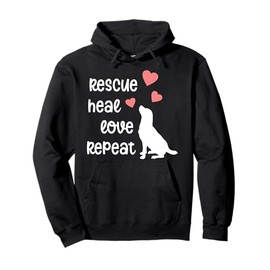 Dog Rescue Mom Mama Animal Rescue Dog Lover Womens Pullover Hoodie