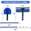 26FT Window Washing Kit with Extension Pole,High Reach Duster Kit,Cobweb