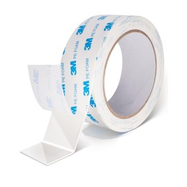 Double Sided Tape 1.6" x 10FTx0.044 Inch, Thick PE Foam Tape Strips, Mounting Tape Heavy Duty, Strong Adhesive Tape Waterproof for Mixtiles Wall Picture Hanging Poster(White)