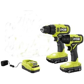 RYOBI ONE+ 18V Cordless 2-Tool Combo Kit with Drill/Driver, Impact Driver, (2) 1.5 Ah Batteries, and Charger (Renewed)