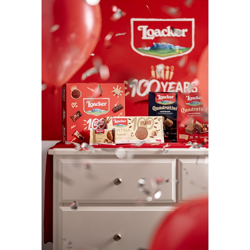 Loacker Quadratini Chocolate Wafer Cookies LARGE - 30% Less Sugar