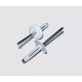 Large Head White 3/16" Tri-fold Lantern Exploding Aluminum Rivet 250 Pieces