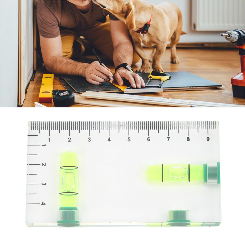 Two Dimensional Horizontal Bubble Level Portable Two Way Integrated Level