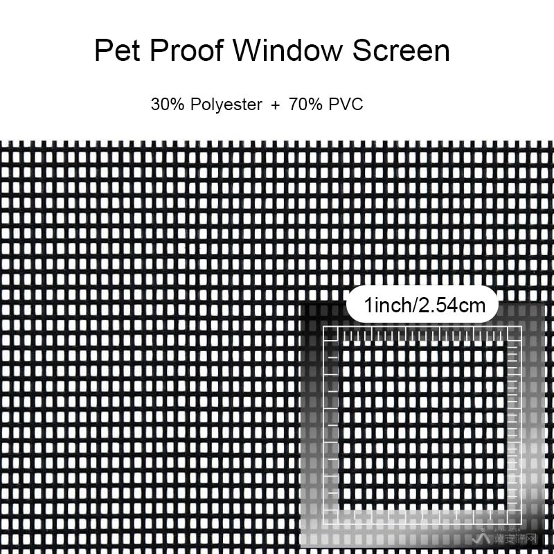 Pet Proof Window Screen Replacement Adjustable Thicken Charcoal Fiberglass Screen