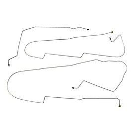 Inline Tube 2000-05 4 Wheel Disc with Abs Mid Brake Line Set 4Pc - OEM - Compatible with Buick Lesabre