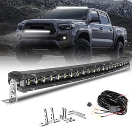 CO LIGHT 26 inch Curved Single Row LED Light Bar | 6D Projector Lens | Spot & Flood Combo Beam | Slim Driving Light | IP68 Waterproof with Wiring Harness | Ideal for Off-Road, Trucks, ATV, UTV, Marine