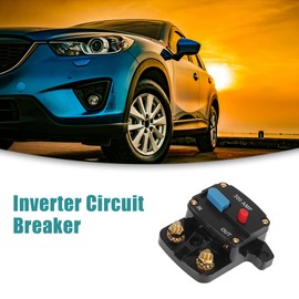 ACROPIX Universal DC 12V- 42V 300Amp Inverter Circuit Breaker Audio Inline Fuse Holder Black - Pack of 1