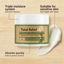 Magnesium Cream, Fast Absorbing, Non Greasy Hydrating Lotion, Gentle Formula, for Daily Body Care Cream, 50 g/1.76 oz (2 Pcs)