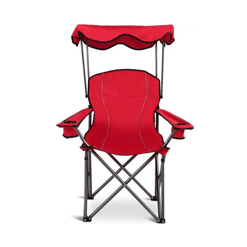 Portable Folding Beach Canopy Chair with Cup Holders for Beach