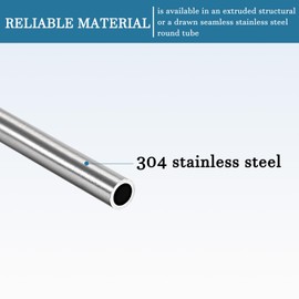 QUARKZMAN 6 mm x 0.8 mm x 250 mm 304 stainless steel pipe x 1 piece seamless metal pipes for industry and machinery