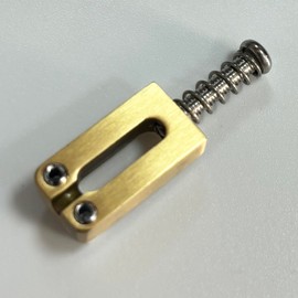 OVSAL Brass Bridge Saddles 10.5mm Tremolo Bridge Saddles for Fender Strat Stratocaster Tele Telecaster 6 String Electric Guitar Saddles