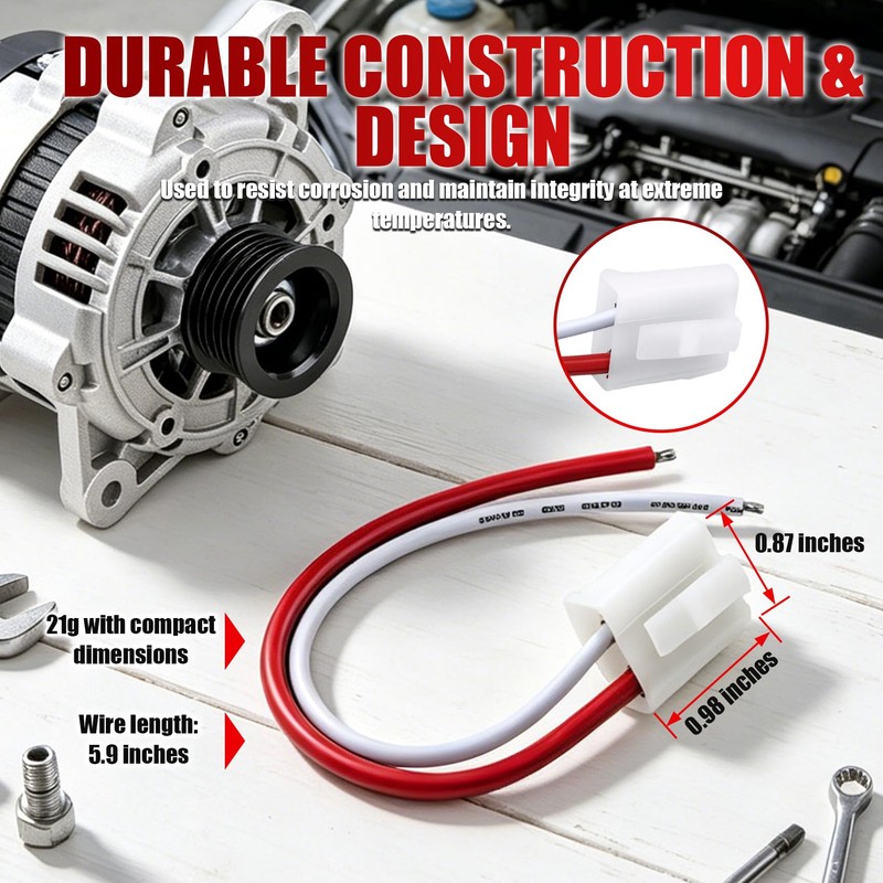 4 Pack PT2288 Alternator Connector Wiring Harness for Repair Kits,