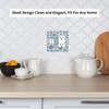 Retro Blue Tile 2 Gang Single Toggle/Rocker Combination Light Switch