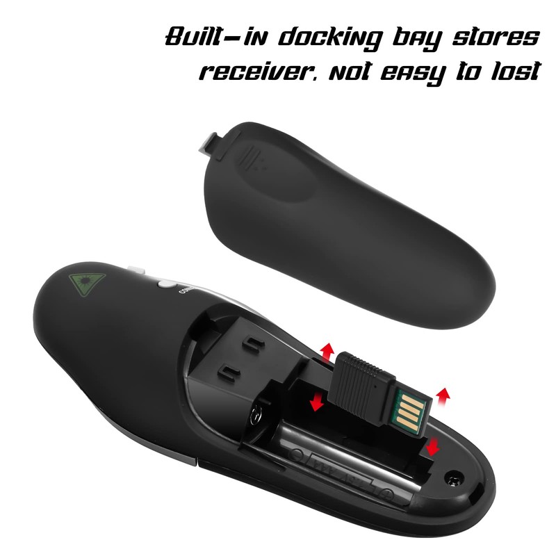 Cerolopy Presentation Clicker,328FT Wireless USB Powerpointer Clicker,Clicker for Powerpoint,2.4GHz Powerpoint