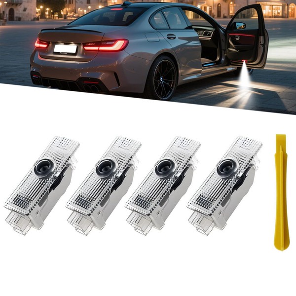 Reanna Never Fade Door Lights Logo Compatible with 1/3/4/5/6/7/x1/x2/x3/x4/x5/x6/x7/M/328i/28i/530i/528i/e92,LED Car