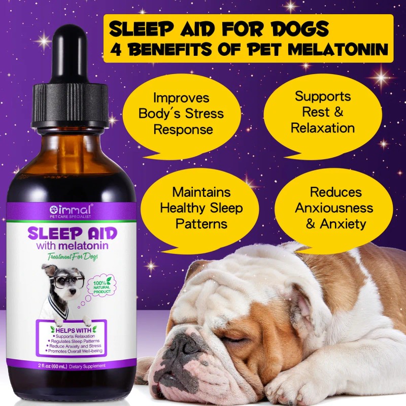 Suplemento Sueño Perro Melatonina Relajación Ansiedad Oimmal