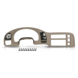 ANDPLAY Dash Radio Cluster Trim Bezel Panel Compatible with Chevy Astro GMC Safari 1995 1996 1997 1998 1999 2000 2001 2002 2003 2004 2005 Beige