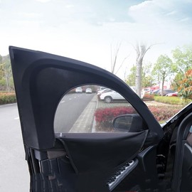 WADY 2 Cortinas para Ventana de Coche,Malla Transpirable con Cierre, Parasol Universal de Coche para Las Ventanas de Malla Transpirable, Parasol de Coche Protección para Lateral Ventana