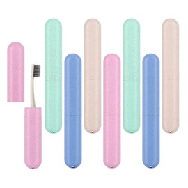 8 Piezas Estuche Cepillo De Dientes, Estuche Para Cepillo De Dientes Protector De, Adecuado Para Viajes De Negocios, 20,8 Cm De Tamaño Ofrece Verde, Azul, Rosa y Beige