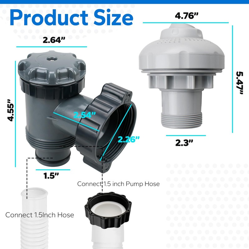 Pool Plunger Valve with 12355 Large Inlet Air Nozzle for