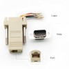 Willwewon 10PCS DB9 Male to RJ45 Modular Adapter, 9 Pin