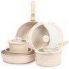 ESLITE LIFE Nonstick Cookware Sets with Detachable Handle,Ceramic Coating Pots