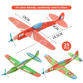25 x Polystyrene Aviator Children, Aeroplane Toy, Polystyrene Aeroplanes for Children, Glider Throwing Glider, Polystyrene Ideal as a Party Bag Gift Give Aways for Children's Birthday Parties for