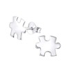Jigsaw Puzzle Piece Earrings - 925 Sterling Silver