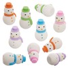 Baker Ross FX752 Snowman Erasers - Pack of 10 Christmas