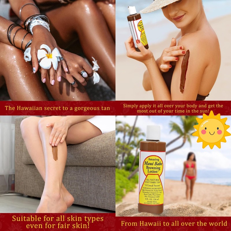 Tan Accelerator For Sun Bundle with Maui Babe Browning Lotion,