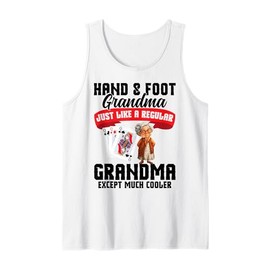Hand and Foot Cards with Point Values Game Grandma Hand Foot Tank Top