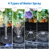 AISITIN 3.5W Solar Water Fountain with Storage, 6.3" Solar Powered