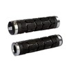 ODI Black & Silver Rogue Lock On Grips for ATV's