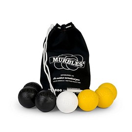 Standard 7 Ball Black & Yellow Small Family Murble Set.