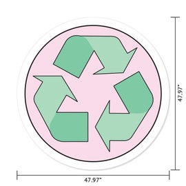 MIGHTY SKINS MightySkins Peel and Stick Art Removable Nature Lover Cute VSCO Girl Dorm Room Decor 48" Recycle Sticker Vinyl Wall Decals