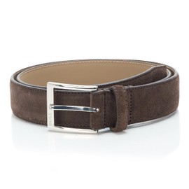 BOSS, Elloy Suede Leather Belt, cappuccino brown, 32