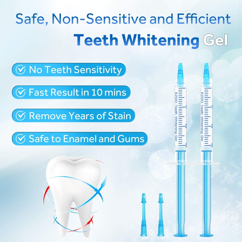 EZGO 10 Pack Teeth Whitening Gel Refills 22% Bleaching Gel,