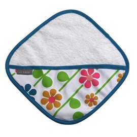 JJ Cole Washcloth Summer Garden & Bath Mitt Set, Pink/Green/Blue/Yellow/White/Orange