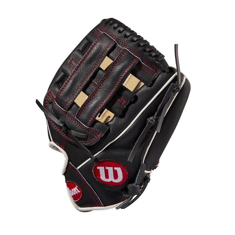 WILSON Guante de béisbol Unisex para Adolescentes, 11 Pulgadas, Beige/Negro,