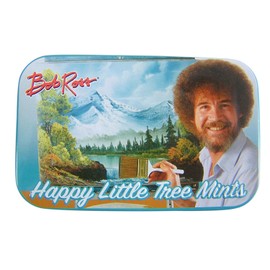 Bob Ross Happy Little Tree Mints Tin Candy Peppermint Flavor - 18 Count Display Box