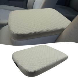 Xaido Center Console Armrest Cover Compatible with 2002-2008 2009 2010 2011 2012 Dodge Ram Accessories, Jump Seat Console Armrest Leather Protective Cover, Gray