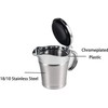 16OZ Gravy Boat Stainless Steel Gravy Warmer Serving Sauce Jug