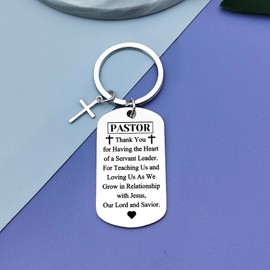 Vadaka Pastor Appreciation Gifts Pastor Thank You Keyring Pastor Religious Christian Gift Jewelry Birthday Gift for Pastor Inspirational Jewelry Gifts for Pastor Appreciation Day Christmas Retirement