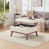 Tbfit Large Ottoman with Storage, 28.3" Mid Century Modern Rectangle