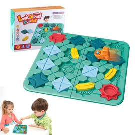 happykau Logical Route Puzzle, Educational Toy, Children, Puzzle Game, 4 Difficulty Levels, Challenge 118 Questions, Toy Develops Focus, Thinking Skills, Problem Solving Ability, Spatial Thinking