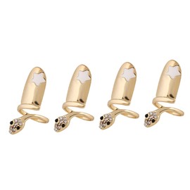 FRCOLOR 8pcs Snake Nail for Women Chic Fingernail Jewelry Open Design Unique Decoration for Birthdays and Special Occasions Comfortable Material